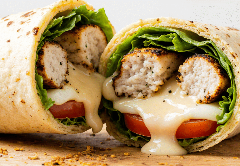 Cheesy Garlic Chicken Wraps