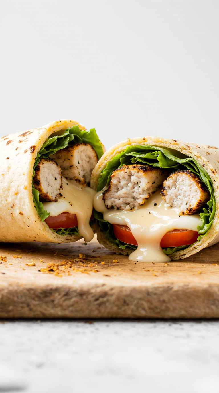 Tasty Cheesy Garlic Chicken Wraps Ready In 30 Minutes